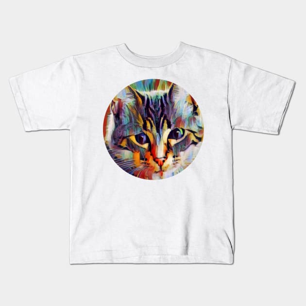 Chill floppy cat Kids T-Shirt by GoranDesign